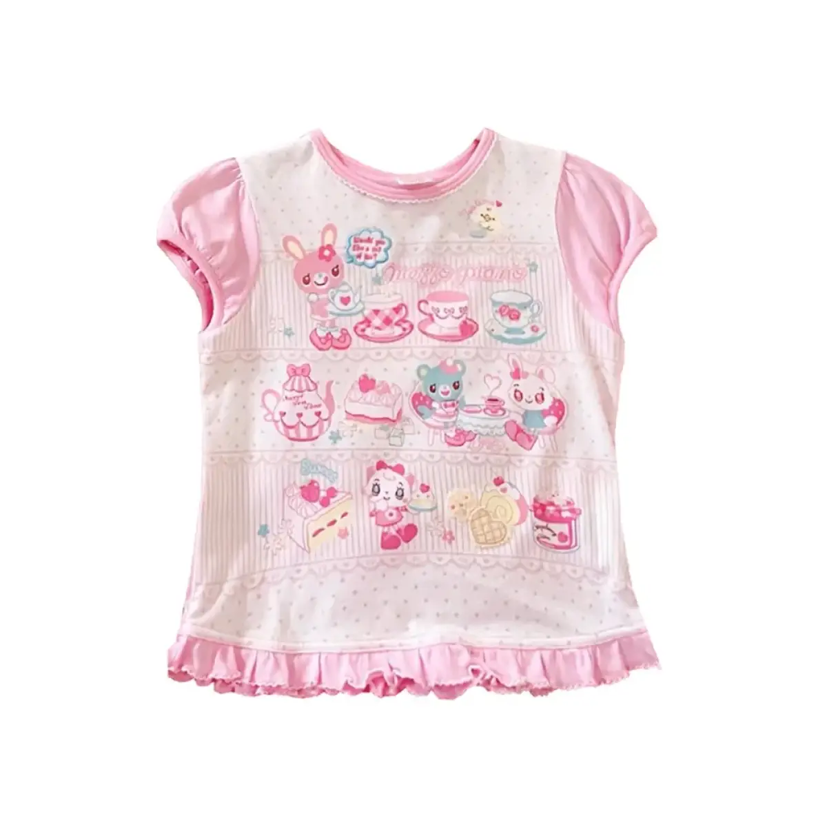Cute Japanese Print T-Shirt – Colorful Kawaii Summer Top for Girls From Kawaii Stop