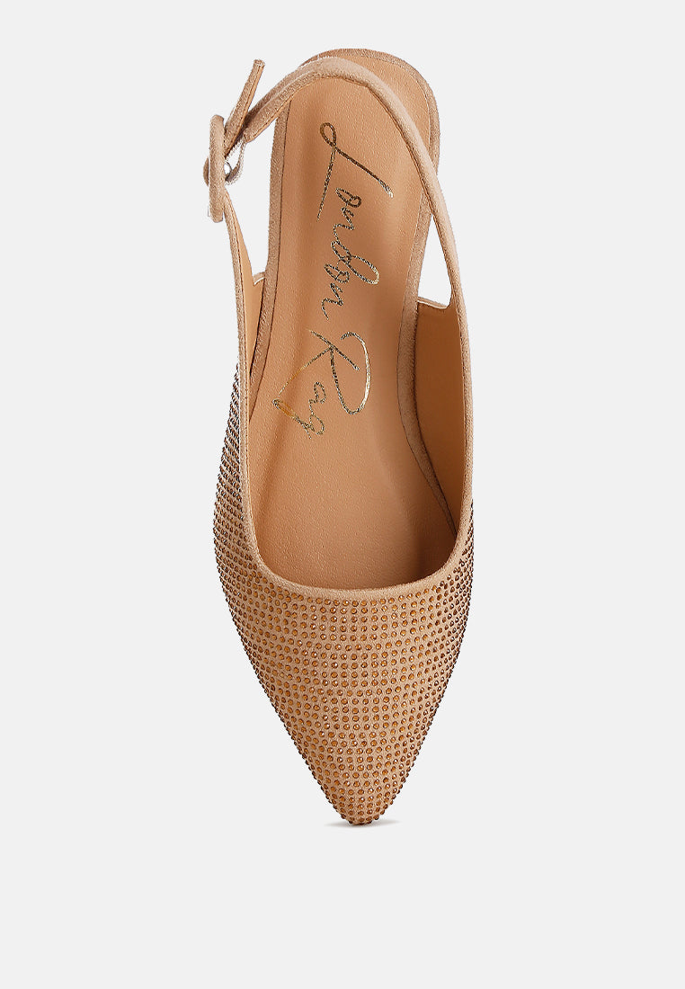 Jarisa Rhinestones Embellished Slingback Mules from London Rag International