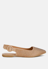 Jarisa Rhinestones Embellished Slingback Mules from London Rag International