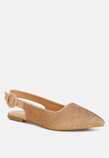 Jarisa Rhinestones Embellished Slingback Mules from London Rag International