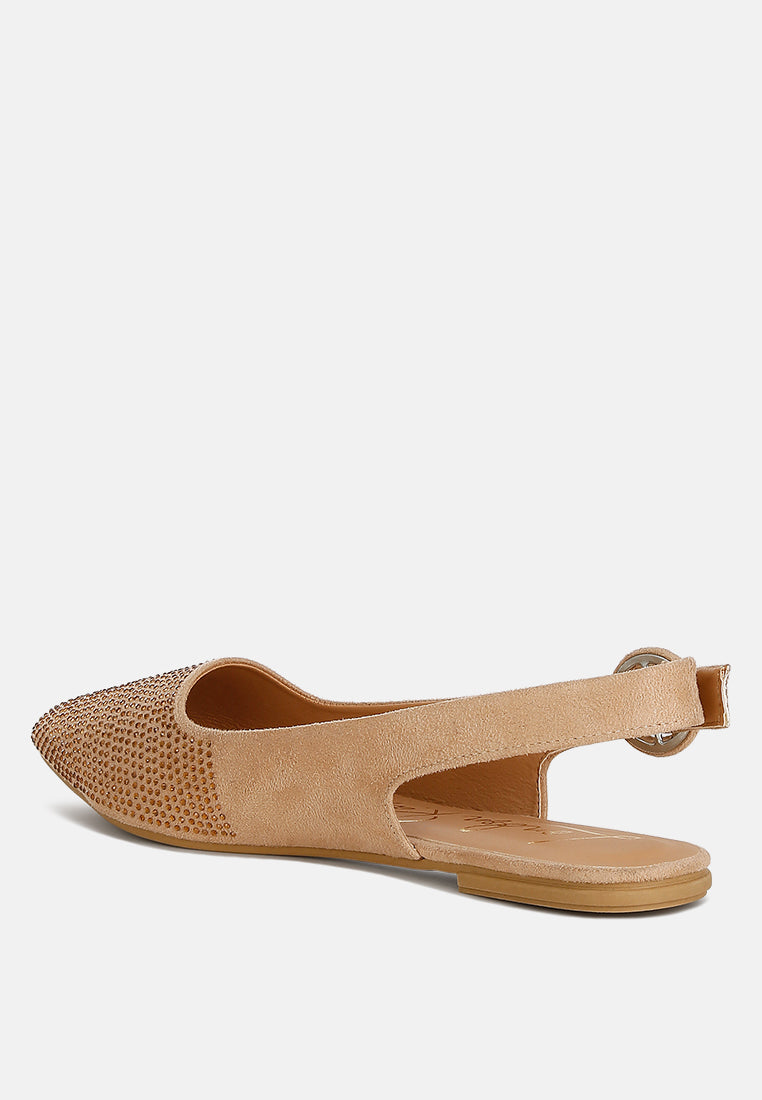 Jarisa Rhinestones Embellished Slingback Mules from London Rag International