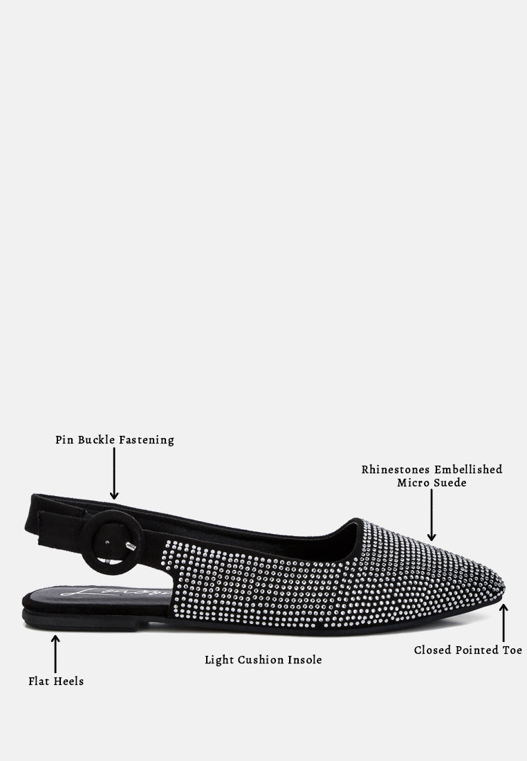 Jarisa Rhinestones Embellished Slingback Mules from London Rag International