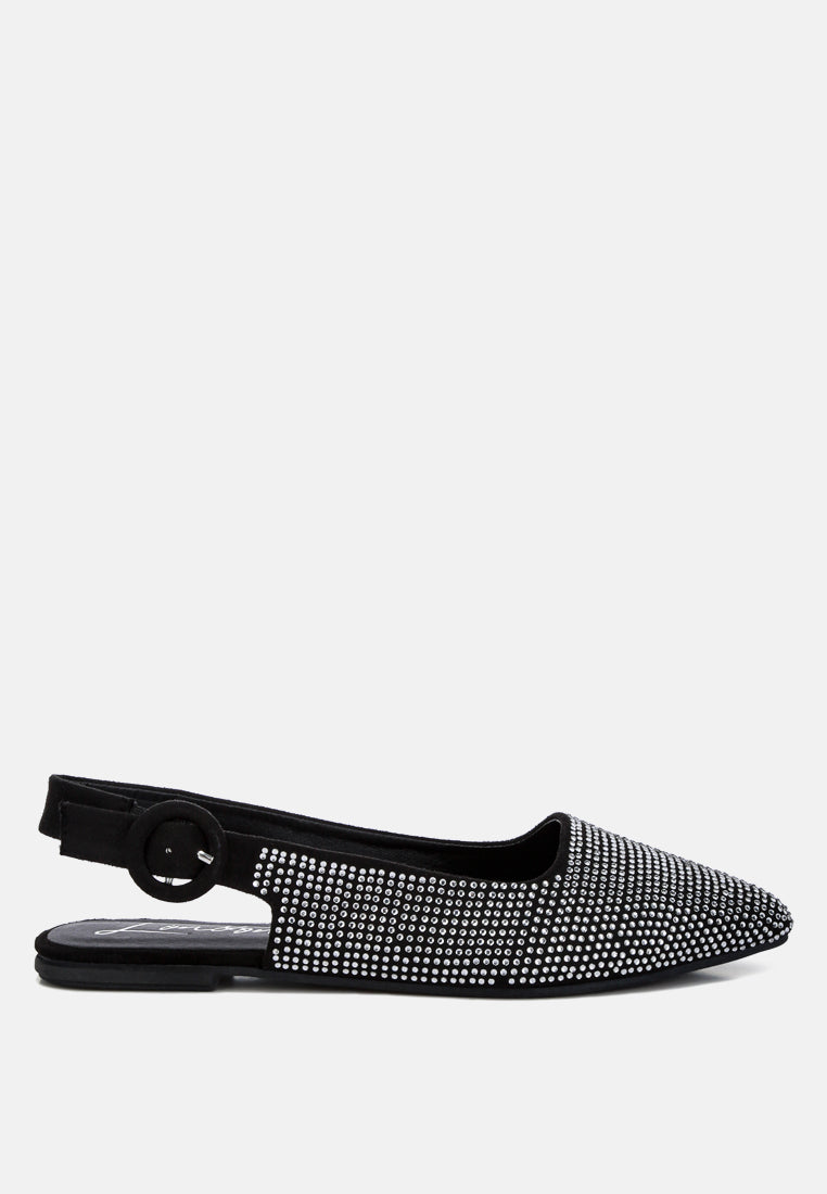 Jarisa Rhinestones Embellished Slingback Mules from London Rag International