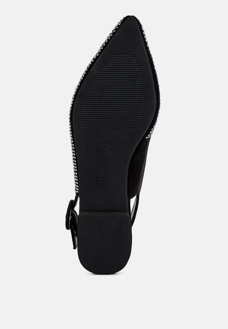 Jarisa Rhinestones Embellished Slingback Mules from London Rag International