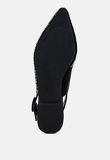 Jarisa Rhinestones Embellished Slingback Mules from London Rag International