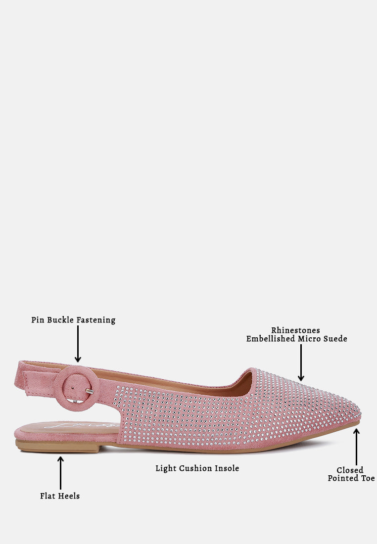 Jarisa Rhinestones Embellished Slingback Mules from London Rag International