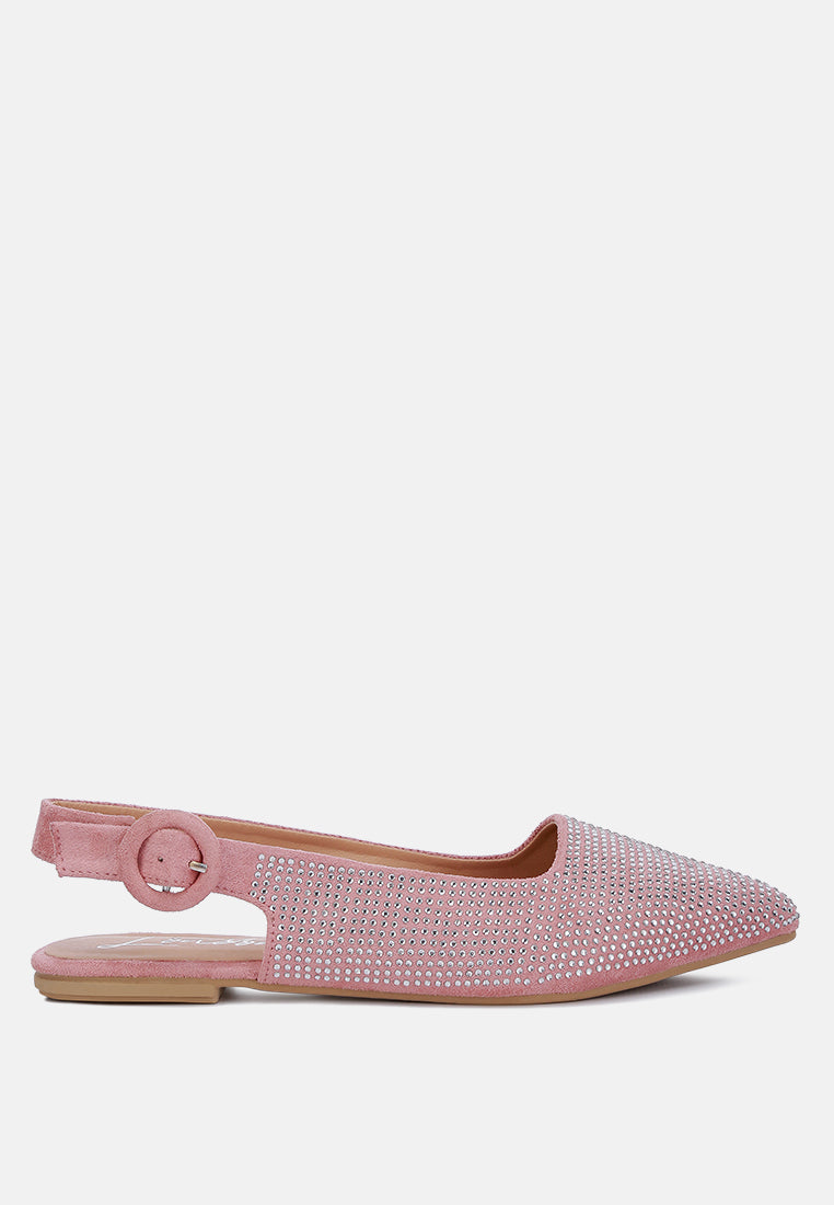 Jarisa Rhinestones Embellished Slingback Mules from London Rag International