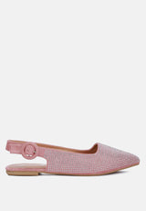 Jarisa Rhinestones Embellished Slingback Mules from London Rag International