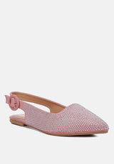 Jarisa Rhinestones Embellished Slingback Mules from London Rag International