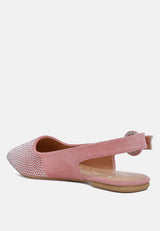 Jarisa Rhinestones Embellished Slingback Mules from London Rag International