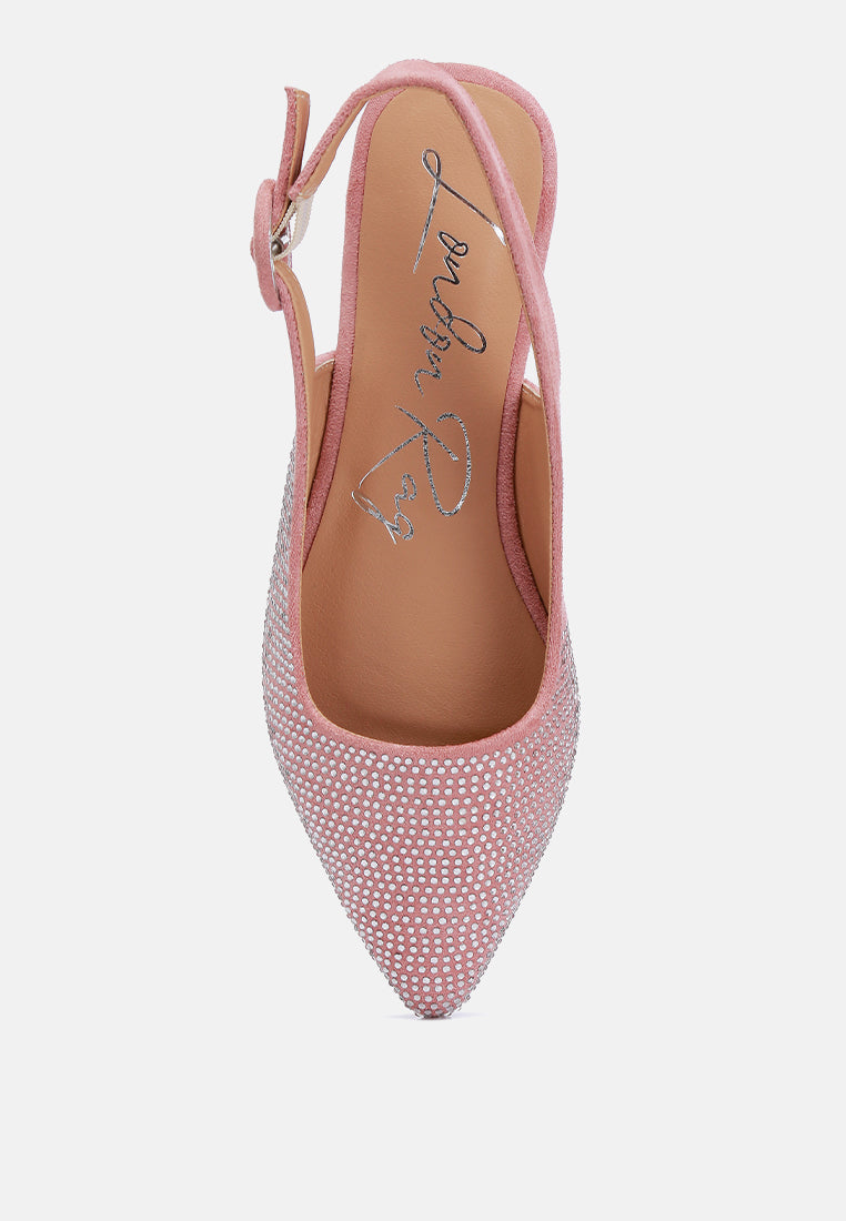 Jarisa Rhinestones Embellished Slingback Mules from London Rag International