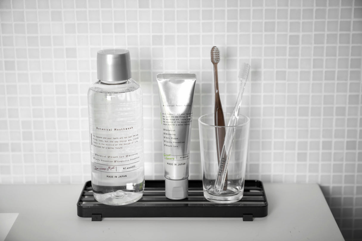 Slotted Bathroom Tray - Steel from Yamazaki Home