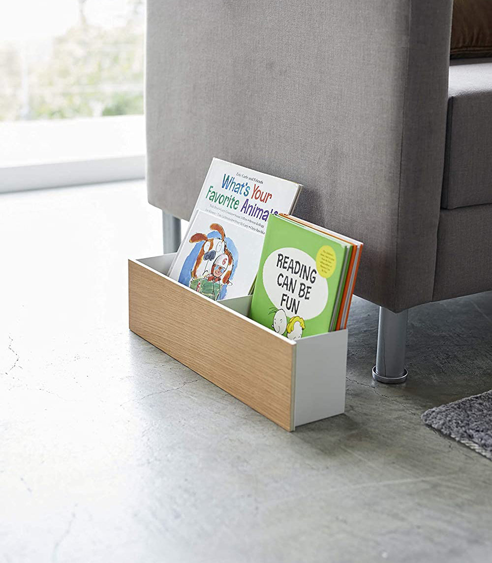 Desk Organizer - Two Sizes - Steel + Wood from Yamazaki Home