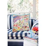 Jersey Shore Embroidered Pillow from Quirks!
