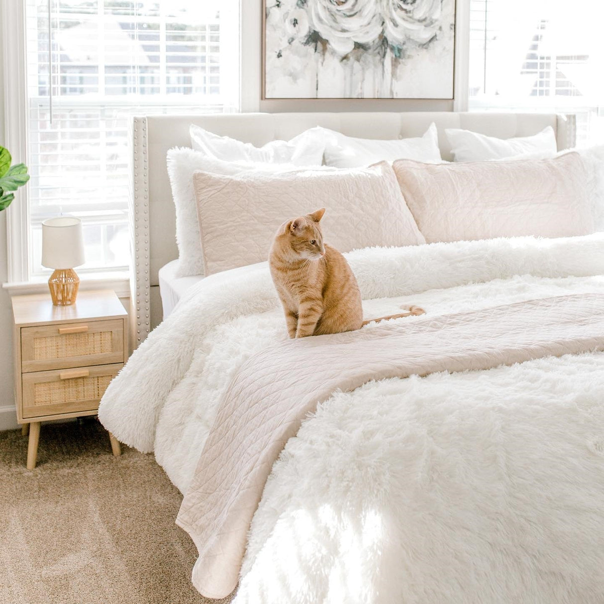 Ava Diamond Oversized Cotton Quilt Set from LushDecor