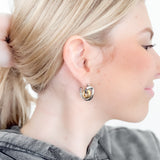 Hillary Two Tone Hoops from Pretty Simple