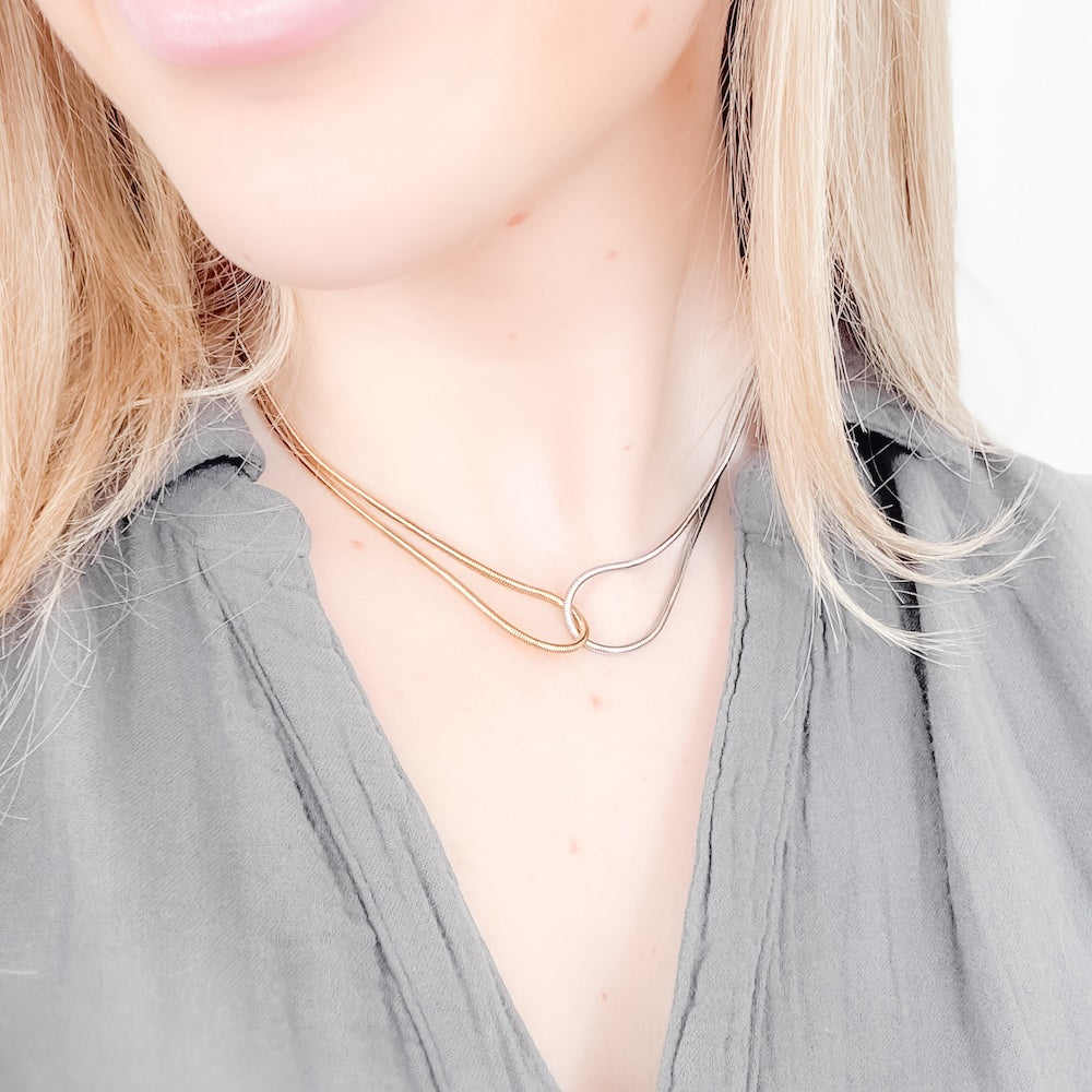 Maddy Mixed Metal Necklace - WATERPROOF from Pretty Simple