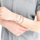 Metallic Glass Bead Stretch Bracelet from Pretty Simple