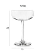 Libbey Paneled Coupe Cocktail Glasses, 8.5-ounce, Set of 4 from Libbey