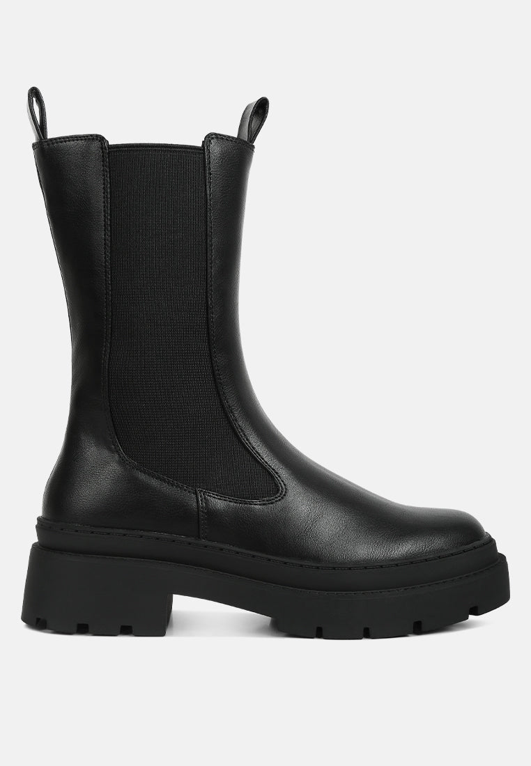 Jolt Elasticated Gussets Lug Sole Boots from London Rag International