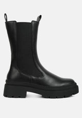 Jolt Elasticated Gussets Lug Sole Boots from London Rag International