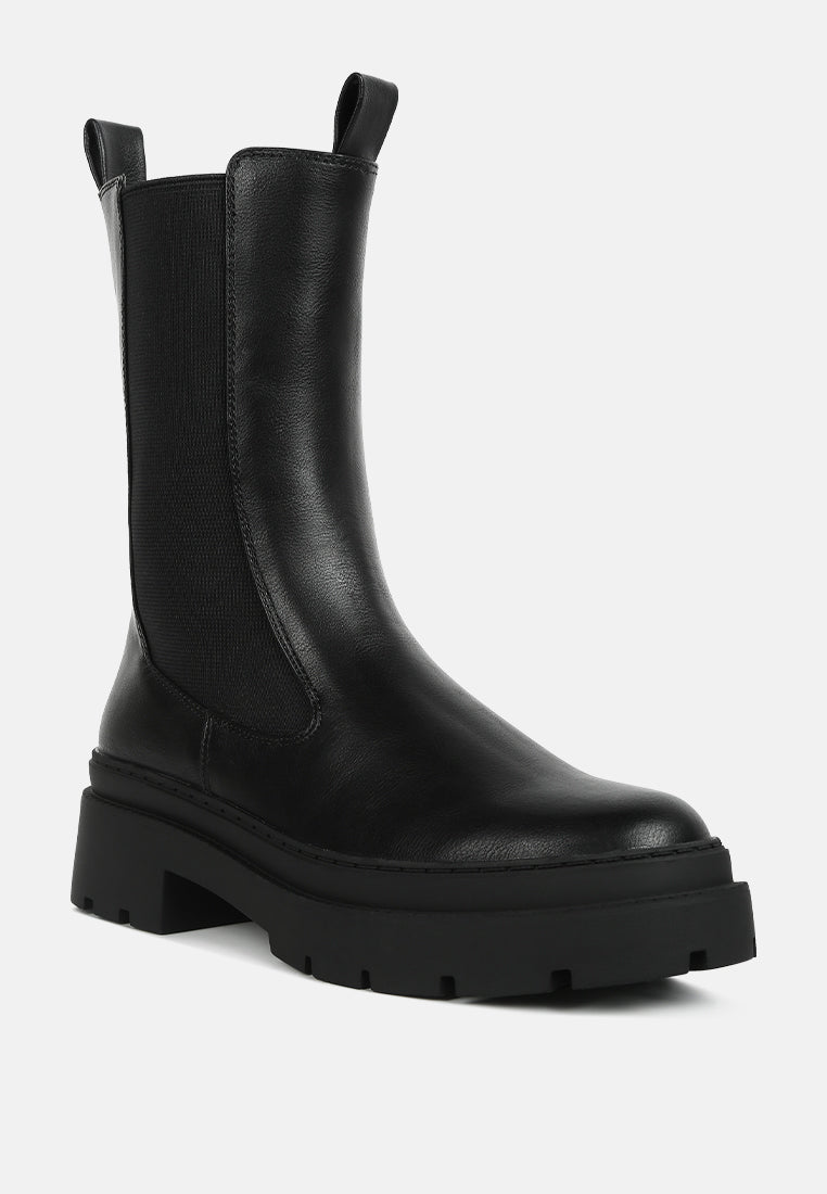 Jolt Elasticated Gussets Lug Sole Boots from London Rag International