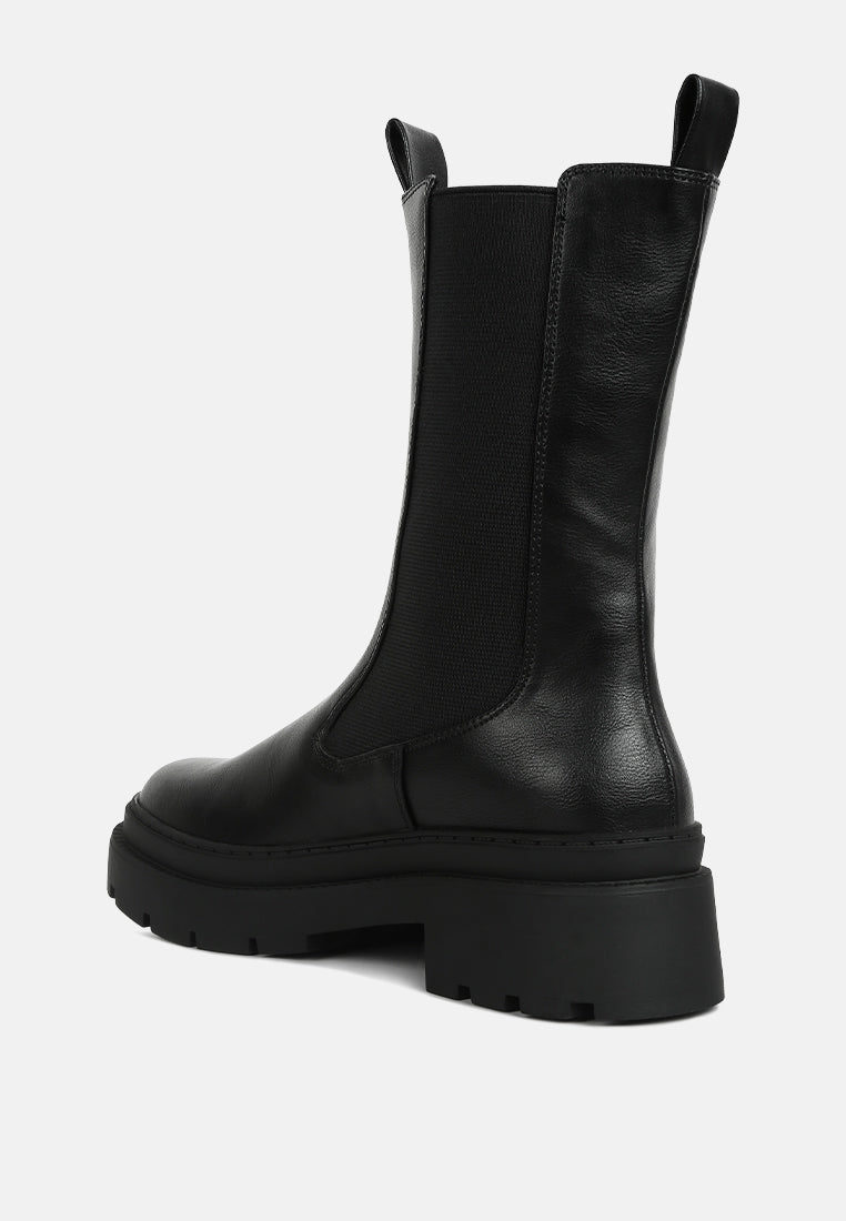 Jolt Elasticated Gussets Lug Sole Boots from London Rag International