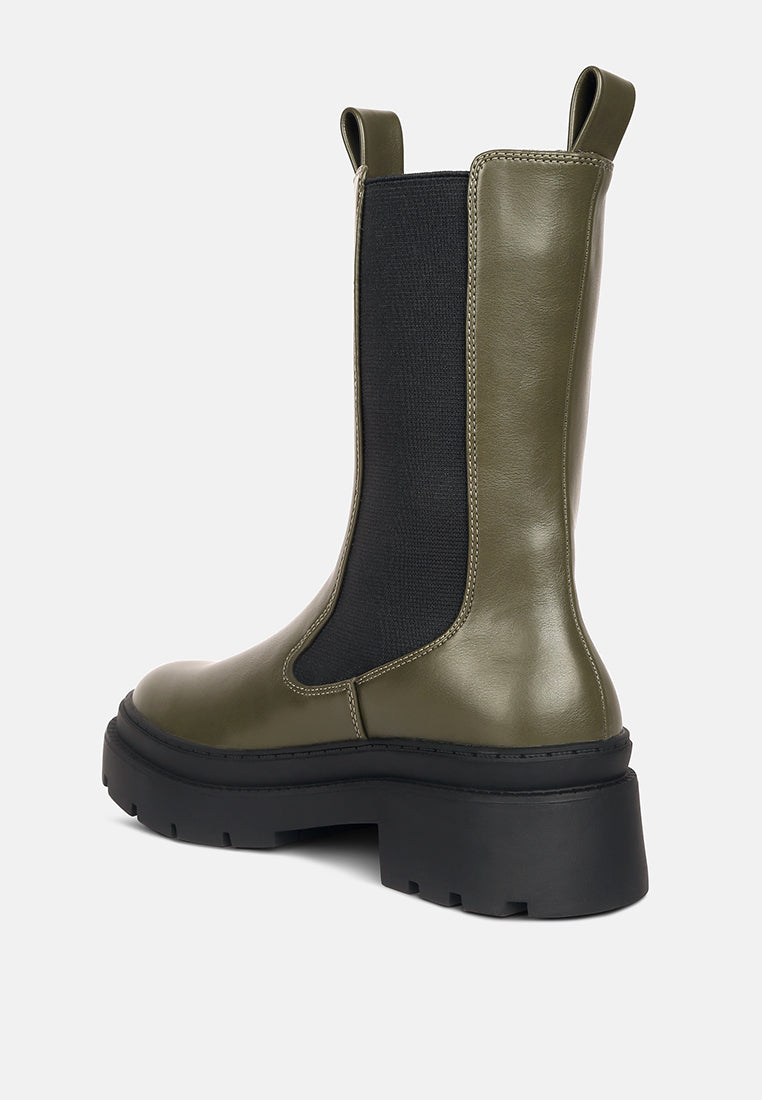 Jolt Elasticated Gussets Lug Sole Boots from London Rag International