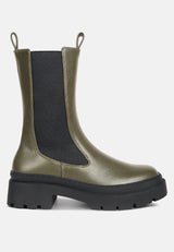Jolt Elasticated Gussets Lug Sole Boots from London Rag International