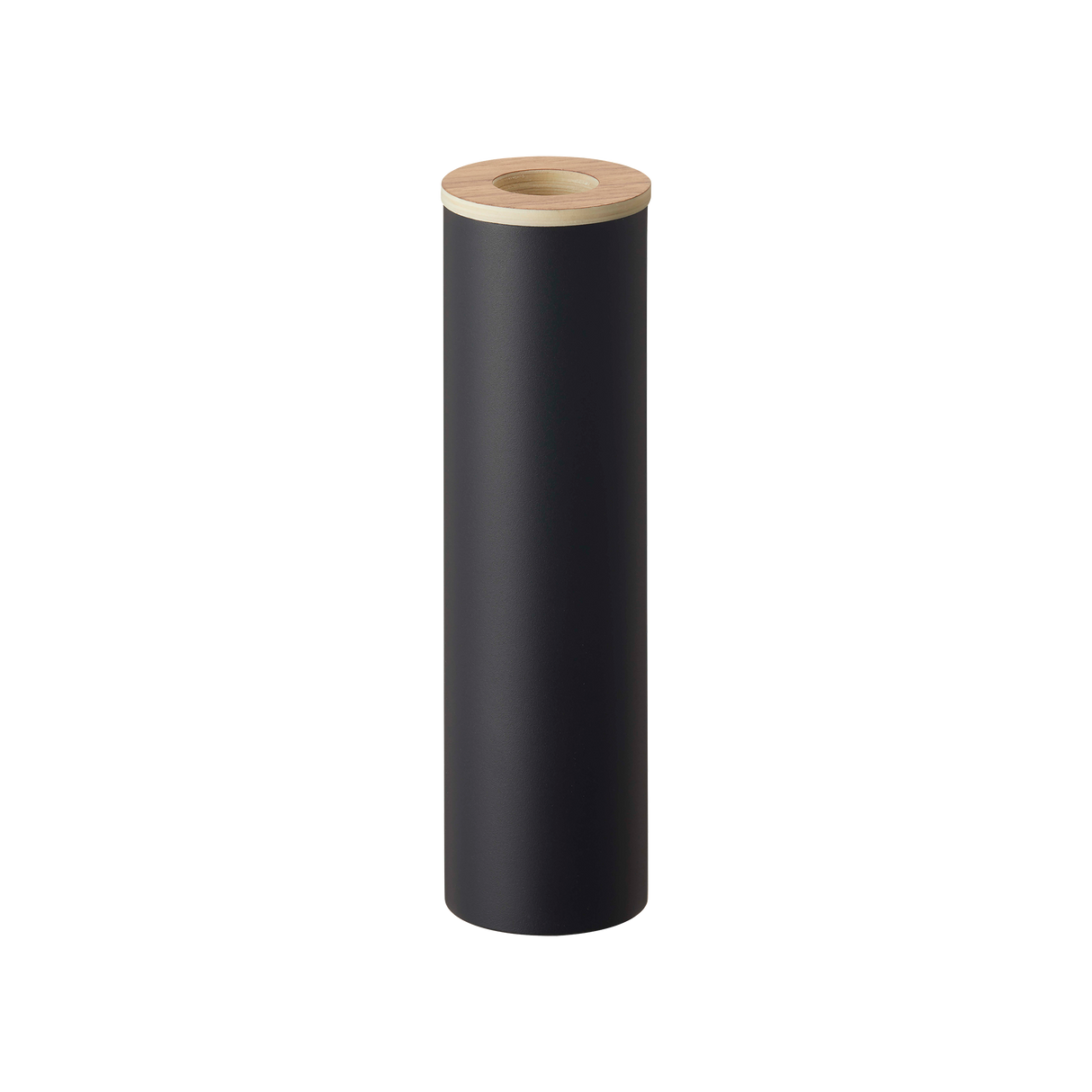 Round Tissue Case - Steel + Wood from Yamazaki Home