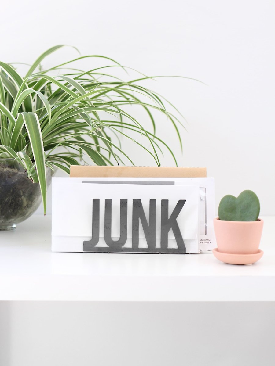 Junk Mail Modern Metal Mail Holder from Jubilee Trading Company
