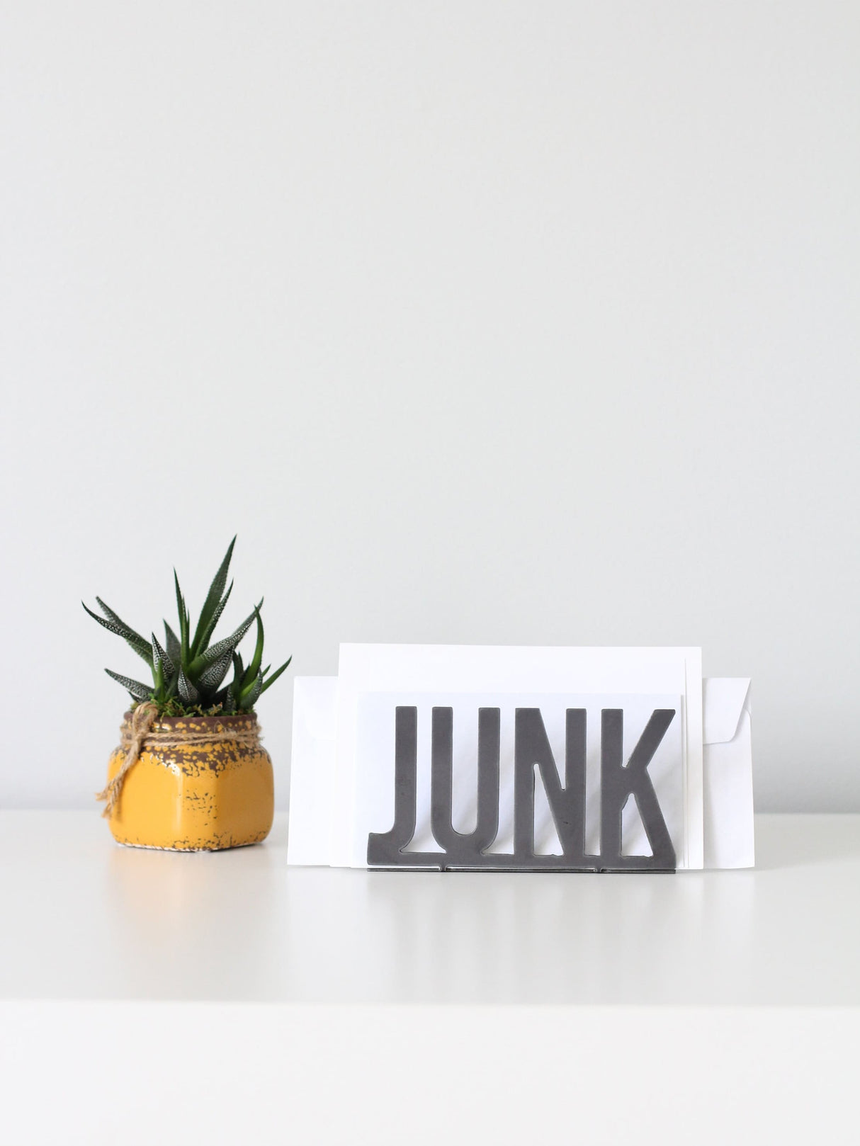 Junk Mail Modern Metal Mail Holder from Jubilee Trading Company