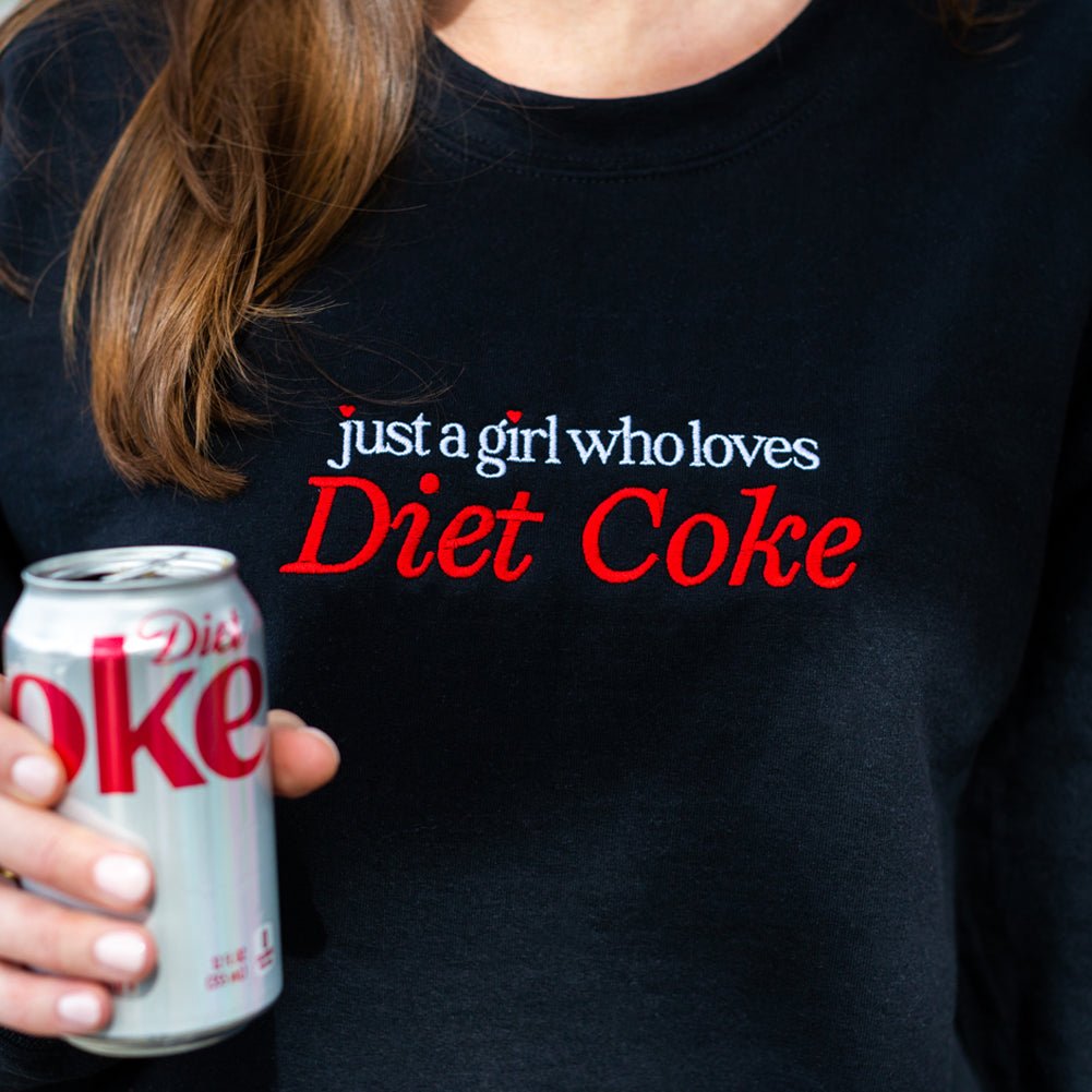 'Just A Girl Who Loves Diet Coke' Crewneck Sweatshirt from United Monograms