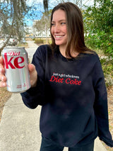 'Just A Girl Who Loves Diet Coke' Crewneck Sweatshirt from United Monograms