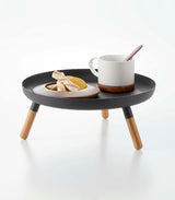 Countertop Pedestal Tray (5" H)  - Steel + Wood from Yamazaki Home