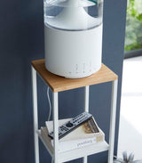 Two-Tier Display & Storage Shelf (31.5" H)  - Steel + Wood from Yamazaki Home