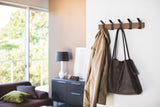 Wall-Mounted Coat Rack - Steel + Wood from Yamazaki Home