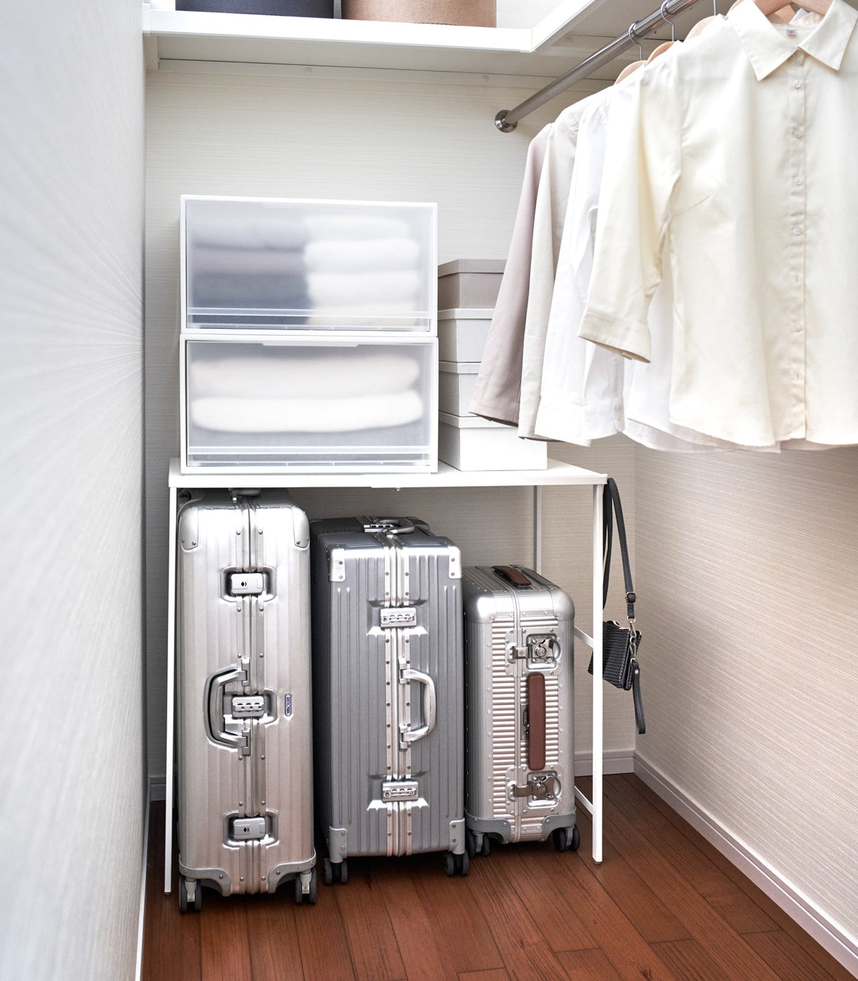 Expandable Suitcase Rack - Steel from Yamazaki Home