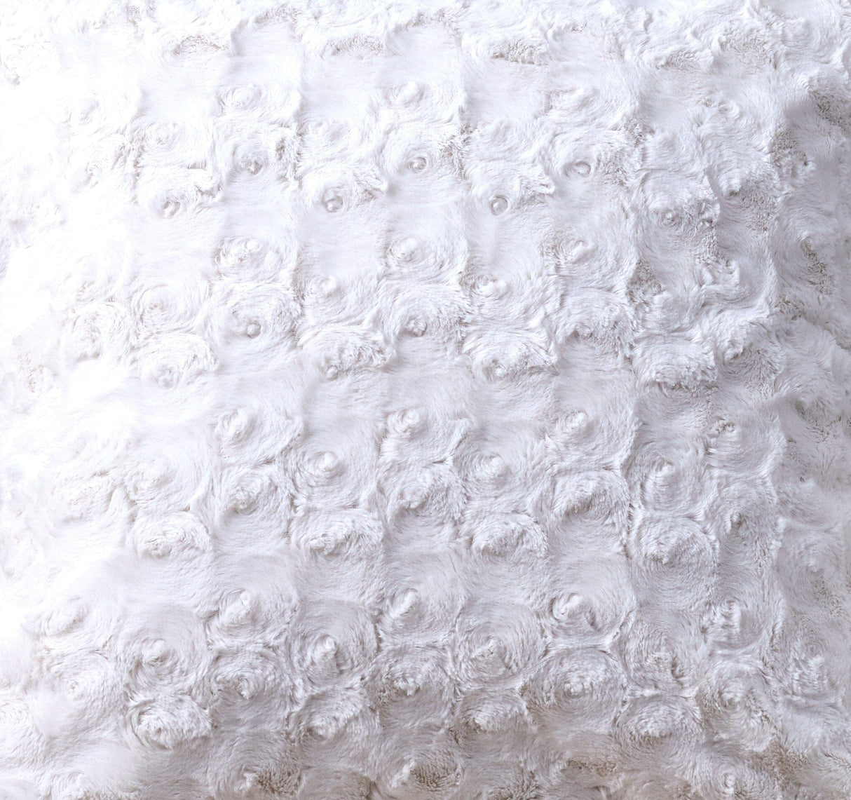 DaDa Bedding Luxury White Roses Swirls Faux Fur Euro Cushion Throw Pillow Cover (K11) from DaDalogy Bedding Collection