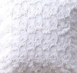 DaDa Bedding Luxury White Roses Swirls Faux Fur Euro Cushion Throw Pillow Cover (K11) from DaDalogy Bedding Collection