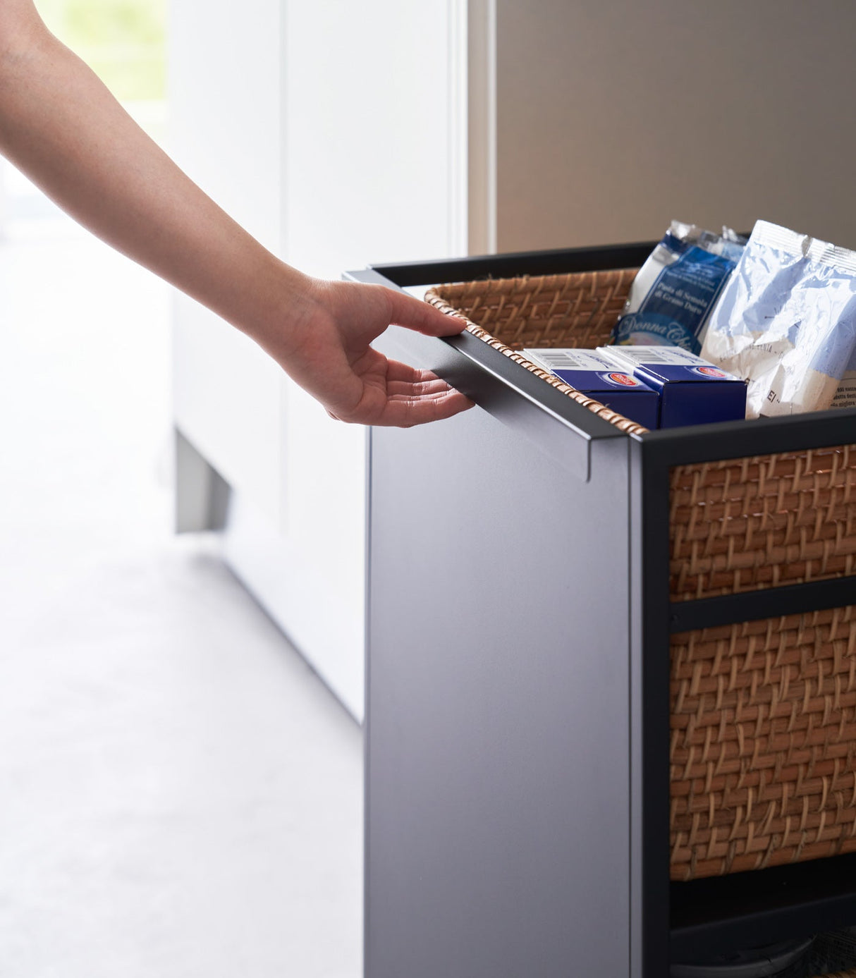 Two-Tier Hideaway Storage Cart (24" H)  - Steel from Yamazaki Home