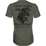 Four Legged Professional K9 Dog Training Men's T-Shirt From Combat Iron Apparel