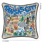Kansas City Hand-Embroidered Pillow from Quirks!