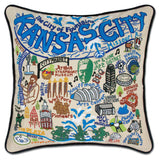 Kansas City Hand-Embroidered Pillow from Quirks!