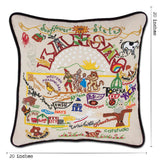 Kansas Hand-Embroidered Pillow from Quirks!