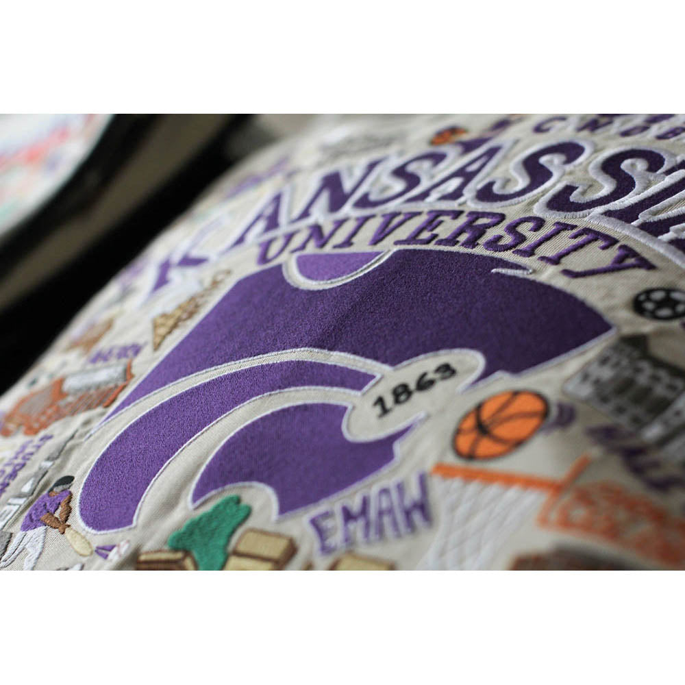 Kansas State University Collegiate Embroidered Pillow by CatStudio from Quirks!
