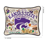 Kansas State University Collegiate Embroidered Pillow by CatStudio from Quirks!