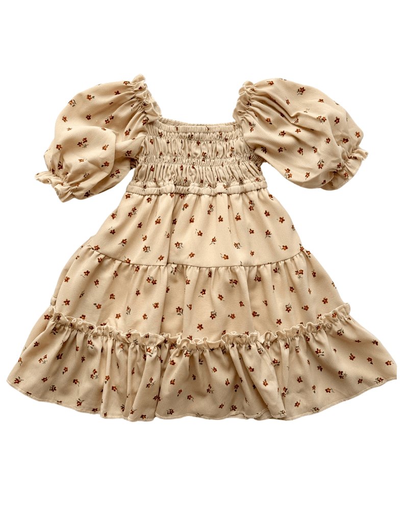 Katherine Dress - Brown Floral from Bailey's Blossoms