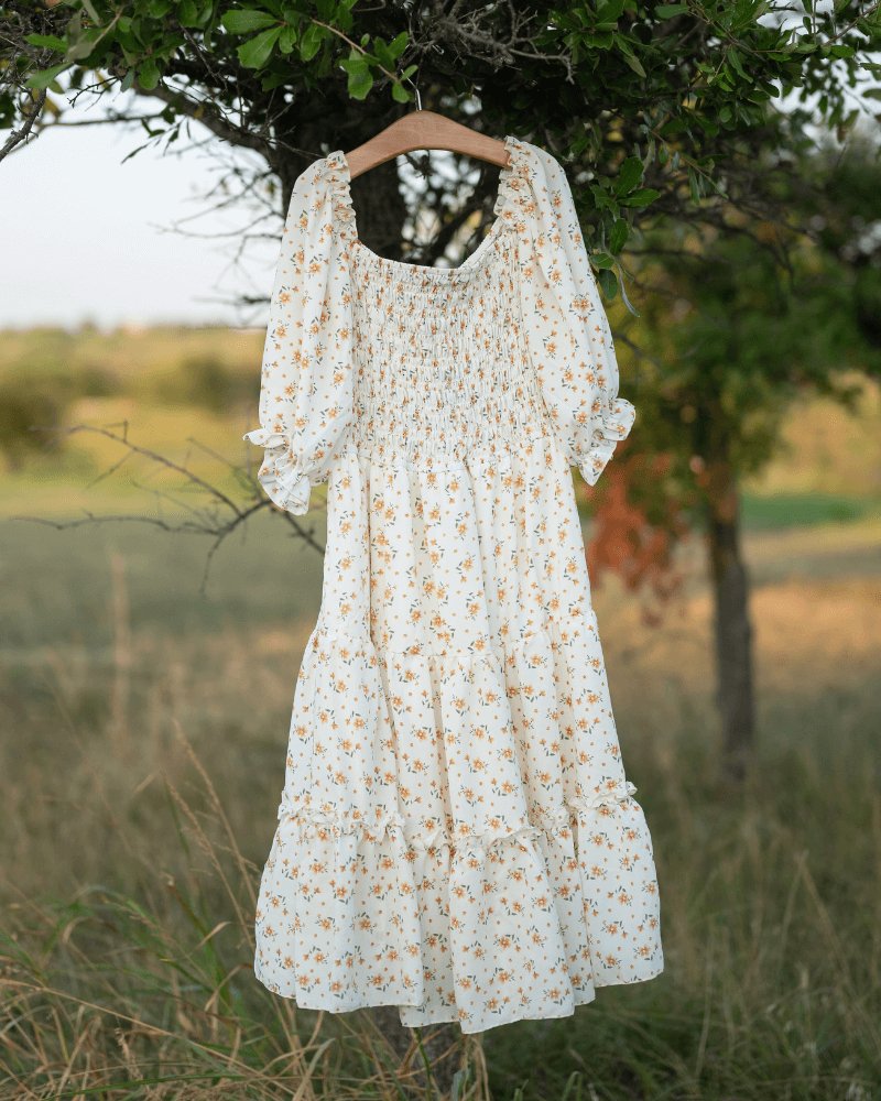 Katherine Dress - Yellow Floral from Bailey's Blossoms