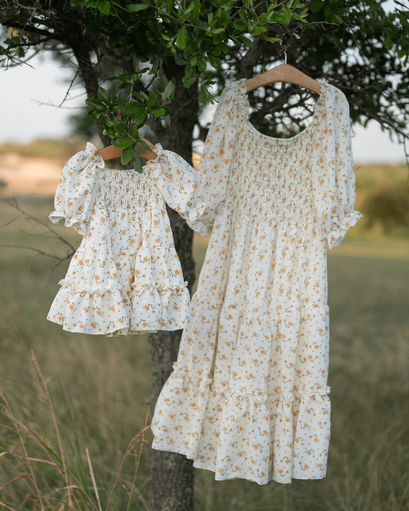 Katherine Dress - Yellow Floral from Bailey's Blossoms